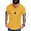 image:imageCOOFANDY Mens Muscle TShirt Pleated Raglan Sleeve Bodybuilding Gym Tee Short Sleeve Fashion Workout Shirts Hipster ShirtType1  Yellow