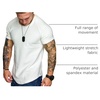 image:imageCOOFANDY Mens Muscle TShirt Pleated Raglan Sleeve Bodybuilding Gym Tee Short Sleeve Fashion Workout Shirts Hipster ShirtWhite