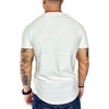 image:imageCOOFANDY Mens Muscle TShirt Pleated Raglan Sleeve Bodybuilding Gym Tee Short Sleeve Fashion Workout Shirts Hipster ShirtWhite