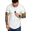 image:imageCOOFANDY Mens Muscle TShirt Pleated Raglan Sleeve Bodybuilding Gym Tee Short Sleeve Fashion Workout Shirts Hipster ShirtWhite