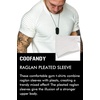 image:imageCOOFANDY Mens Muscle TShirt Pleated Raglan Sleeve Bodybuilding Gym Tee Short Sleeve Fashion Workout Shirts Hipster ShirtWhite