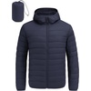 image:imageCOOFANDY Mens Packable Puffer Jacket Lightweight Hooded Insulated Winter Coat Windproof Zipper Down JacketNavy Blue