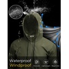 image:imageCOOFANDY Mens Packable Rain Jacket Lightweight Waterproof Raincoat with Hood Outdoor Rain Gear Travel Hiking CyclingArmy Green