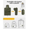 image:imageCOOFANDY Mens Packable Rain Jacket Lightweight Waterproof Raincoat with Hood Outdoor Rain Gear Travel Hiking CyclingArmy Green