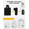 image:imageCOOFANDY Mens Packable Rain Jacket Lightweight Waterproof Raincoat with Hood Outdoor Rain Gear Travel Hiking CyclingBlack