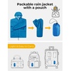 image:imageCOOFANDY Mens Packable Rain Jacket Lightweight Waterproof Raincoat with Hood Outdoor Rain Gear Travel Hiking CyclingBlue