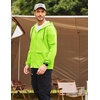 image:imageCOOFANDY Mens Packable Rain Jacket Lightweight Waterproof Raincoat with Hood Outdoor Rain Gear Travel Hiking CyclingGreen
