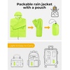 image:imageCOOFANDY Mens Packable Rain Jacket Lightweight Waterproof Raincoat with Hood Outdoor Rain Gear Travel Hiking CyclingGreen