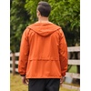 image:imageCOOFANDY Mens Packable Rain Jacket Lightweight Waterproof Raincoat with Hood Outdoor Rain Gear Travel Hiking CyclingOrange