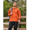 image:imageCOOFANDY Mens Packable Rain Jacket Lightweight Waterproof Raincoat with Hood Outdoor Rain Gear Travel Hiking CyclingOrange