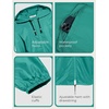 image:imageCOOFANDY Mens Packable Rain Jacket Lightweight Waterproof Raincoat with Hood Outdoor Rain Gear Travel Hiking CyclingTeal