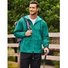 image:imageCOOFANDY Mens Packable Rain Jacket Lightweight Waterproof Raincoat with Hood Outdoor Rain Gear Travel Hiking CyclingTeal