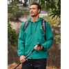 image:imageCOOFANDY Mens Packable Rain Jacket Lightweight Waterproof Raincoat with Hood Outdoor Rain Gear Travel Hiking CyclingTeal