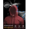 image:imageCOOFANDY Mens Packable Rain Jacket Lightweight Waterproof Raincoat with Hood Outdoor Rain Gear Travel Hiking CyclingWine Red