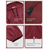 image:imageCOOFANDY Mens Packable Rain Jacket Lightweight Waterproof Raincoat with Hood Outdoor Rain Gear Travel Hiking CyclingWine Red