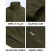 image:imageCOOFANDY Mens Polar Fleece Jacket Lightweight Full Zip Jackets Outdoor Hiking Casual Soft Warm Coat With PocketsArmy Green