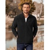 image:imageCOOFANDY Mens Polar Fleece Jacket Lightweight Full Zip Jackets Outdoor Hiking Casual Soft Warm Coat With PocketsBlack