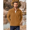 image:imageCOOFANDY Mens Polar Fleece Jacket Lightweight Full Zip Jackets Outdoor Hiking Casual Soft Warm Coat With PocketsLight Brown