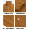 image:imageCOOFANDY Mens Polar Fleece Jacket Lightweight Full Zip Jackets Outdoor Hiking Casual Soft Warm Coat With PocketsLight Brown