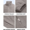 image:imageCOOFANDY Mens Polar Fleece Jacket Lightweight Full Zip Jackets Outdoor Hiking Casual Soft Warm Coat With PocketsLight Grey