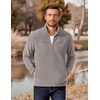 image:imageCOOFANDY Mens Polar Fleece Jacket Lightweight Full Zip Jackets Outdoor Hiking Casual Soft Warm Coat With PocketsLight Grey