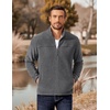 image:imageCOOFANDY Mens Polar Fleece Jacket Lightweight Full Zip Jackets Outdoor Hiking Casual Soft Warm Coat With PocketsMedium Grey