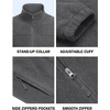 image:imageCOOFANDY Mens Polar Fleece Jacket Lightweight Full Zip Jackets Outdoor Hiking Casual Soft Warm Coat With PocketsMedium Grey