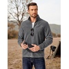 image:imageCOOFANDY Mens Polar Fleece Jacket Lightweight Full Zip Jackets Outdoor Hiking Casual Soft Warm Coat With PocketsMedium Grey