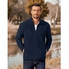 image:imageCOOFANDY Mens Polar Fleece Jacket Lightweight Full Zip Jackets Outdoor Hiking Casual Soft Warm Coat With PocketsNavy Blue