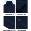 image:imageCOOFANDY Mens Polar Fleece Jacket Lightweight Full Zip Jackets Outdoor Hiking Casual Soft Warm Coat With PocketsNavy Blue