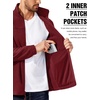 image:imageCOOFANDY Mens Polar Fleece Jacket Lightweight Full Zip Jackets Outdoor Hiking Casual Soft Warm Coat With PocketsWine Red