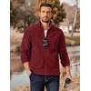 image:imageCOOFANDY Mens Polar Fleece Jacket Lightweight Full Zip Jackets Outdoor Hiking Casual Soft Warm Coat With PocketsWine Red