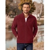 image:imageCOOFANDY Mens Polar Fleece Jacket Lightweight Full Zip Jackets Outdoor Hiking Casual Soft Warm Coat With PocketsWine Red