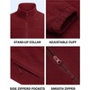 image:imageCOOFANDY Mens Polar Fleece Jacket Lightweight Full Zip Jackets Outdoor Hiking Casual Soft Warm Coat With PocketsWine Red
