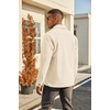 image:imageCOOFANDY Mens Polar Fleece Shacket Long Sleeve Casual Button Down Shirt Jacket with PocketsBeige