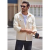 image:imageCOOFANDY Mens Polar Fleece Shacket Long Sleeve Casual Button Down Shirt Jacket with PocketsBeige