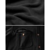 image:imageCOOFANDY Mens Polar Fleece Shacket Long Sleeve Casual Button Down Shirt Jacket with PocketsBlack