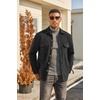 image:imageCOOFANDY Mens Polar Fleece Shacket Long Sleeve Casual Button Down Shirt Jacket with PocketsBlack