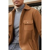 image:imageCOOFANDY Mens Polar Fleece Shacket Long Sleeve Casual Button Down Shirt Jacket with PocketsCamel