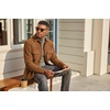 image:imageCOOFANDY Mens Polar Fleece Shacket Long Sleeve Casual Button Down Shirt Jacket with PocketsCamel
