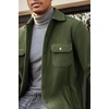 image:imageCOOFANDY Mens Polar Fleece Shacket Long Sleeve Casual Button Down Shirt Jacket with PocketsDark Green
