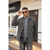 image:imageCOOFANDY Mens Polar Fleece Shacket Long Sleeve Casual Button Down Shirt Jacket with PocketsDark Grey