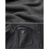 image:imageCOOFANDY Mens Polar Fleece Shacket Long Sleeve Casual Button Down Shirt Jacket with PocketsDark Grey