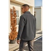 image:imageCOOFANDY Mens Polar Fleece Shacket Long Sleeve Casual Button Down Shirt Jacket with PocketsDark Grey