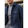image:imageCOOFANDY Mens Polar Fleece Shacket Long Sleeve Casual Button Down Shirt Jacket with PocketsDark Navy