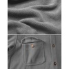 image:imageCOOFANDY Mens Polar Fleece Shacket Long Sleeve Casual Button Down Shirt Jacket with PocketsLight Grey