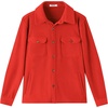 image:imageCOOFANDY Mens Polar Fleece Shacket Long Sleeve Casual Button Down Shirt Jacket with PocketsRedorange