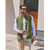 image:imageCOOFANDY Mens Polar Fleece Vest Lightweight Sleeveless Jacket Warm Zip up Outerwear Vests with Zipper Pockets for HikingArmy Green