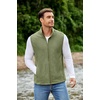 image:imageCOOFANDY Mens Polar Fleece Vest Lightweight Sleeveless Jacket Warm Zip up Outerwear Vests with Zipper Pockets for HikingArmy Green