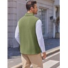 image:imageCOOFANDY Mens Polar Fleece Vest Lightweight Sleeveless Jacket Warm Zip up Outerwear Vests with Zipper Pockets for HikingArmy Green